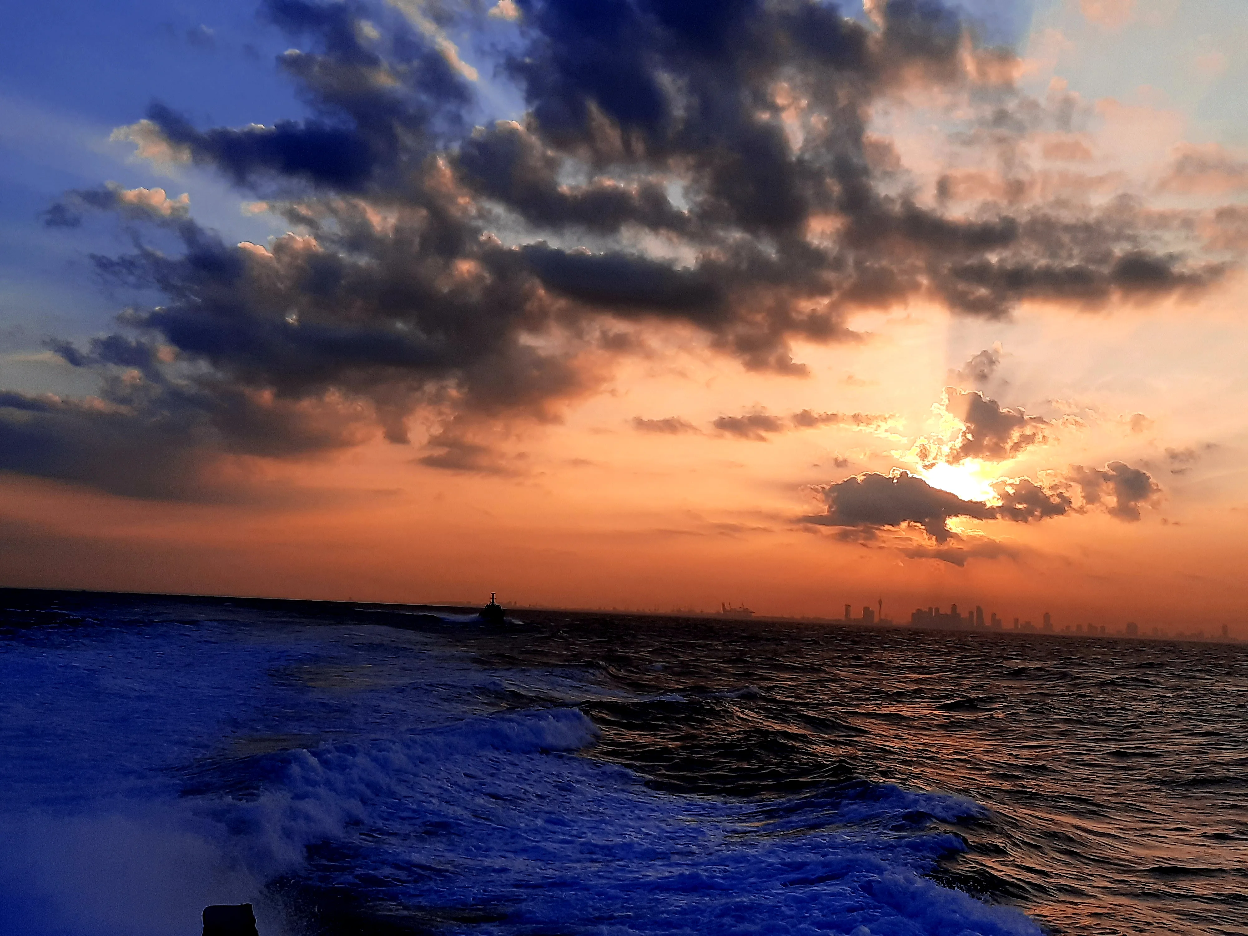 Colombo skyline at sunrise